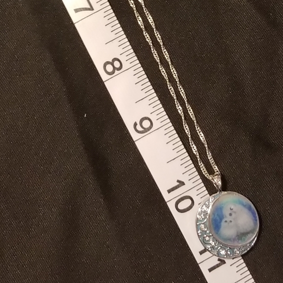 BNWT 20" Moon Necklace with owls Athena, Lakshmi - Picture 3 of 3
